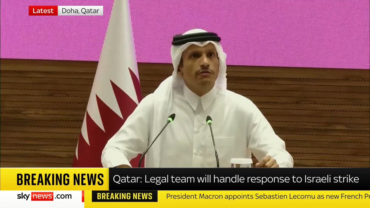 BREAKING: Qatar Prime Minister Mohammed bin Abdulrahman bin Jassim Al Thani says the US warned them about the attack 10 minutes after it began, despite the White House saying they gave Qatar advanced notice of the attack. 📺 Sky 501, Virgin 602