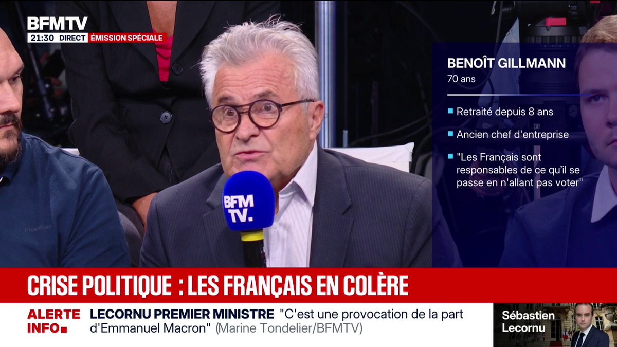 🚨ALERTE INFO "Reprenons le problème à la base, Macron n’est pas légitime [..] Il faut que les Français aillent voter et que le vote blanc soit reconnu", lance Benoît Gillmann, retraité. La rédaction de BFM en PLS.