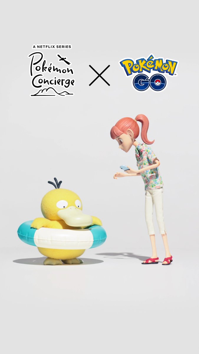 Celebrate #PokemonGO’s #PokémonConcierge Celebration Event with Psyduck with a swim ring in Pokémon GO! 🎉 Use the code PokemonConcierge to get Timed Research that leads to this encounter! The offer code and Timed Research expire on Sunday, September 14 at 8:00 p.m. local time. #Netflix