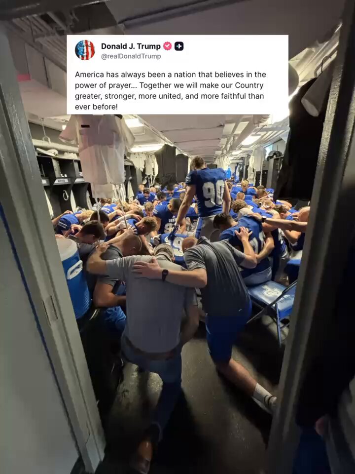 I was moved by this moment of prayer with the incredible young men of USMMA Football before their game on Friday. Thank you! God is good 🙏