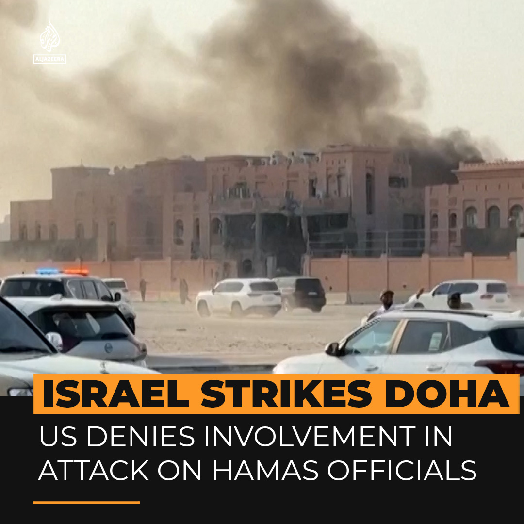 The US denies involvement in the Israeli strike on Hamas leaders in Doha. Hamas says its leaders survived, while Qatar says it was informed only as the attack happened and condemns the breach of its sovereignty.