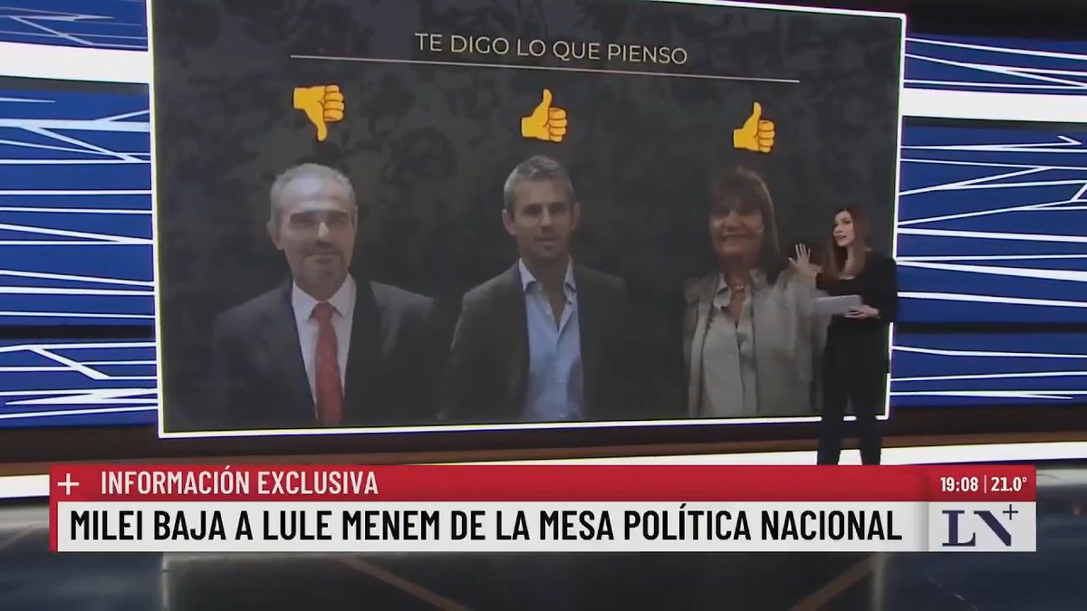 🔵 Cambios en la mesa política del Gobierno. El presidente Javier Milei bajó a Lule Menem y crece el rol de Patricia Bullrich en el armado político de La Libertad Avanza. 📍 En #SiempreMás con @cris_noticias