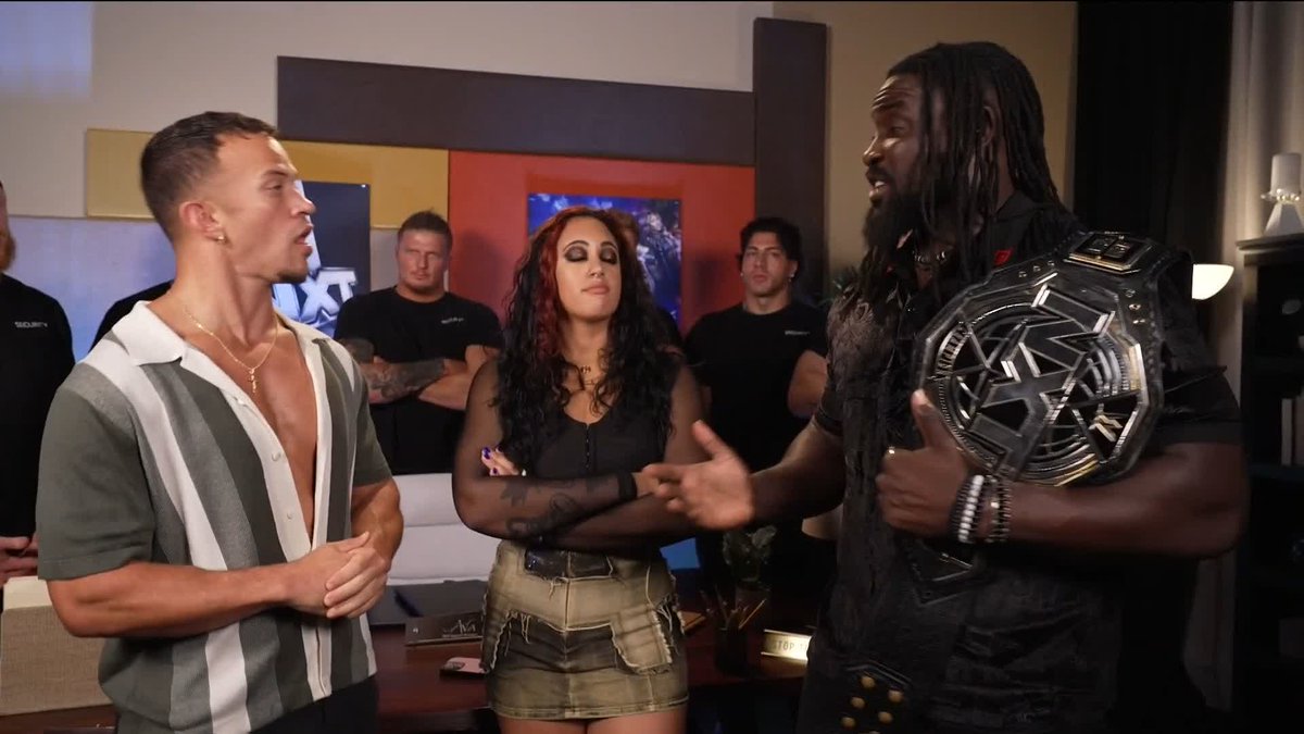 HUGE news! 😱 Before they face off at No Mercy, Ricky Saints and Oba Femi will be special guests on The Grayson Waller Effect NEXT WEEK at NXT Homecoming!
