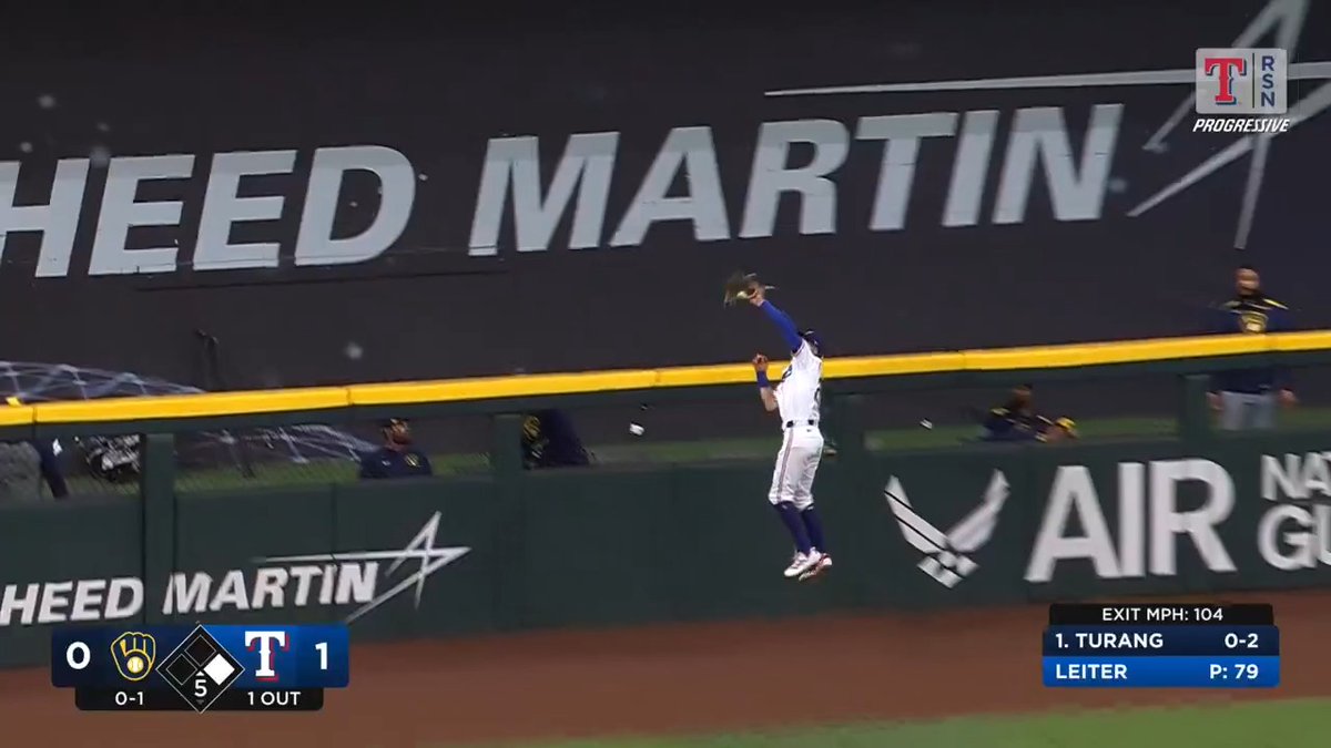 Michael Helman robs Brice Turang with an incredible snag!