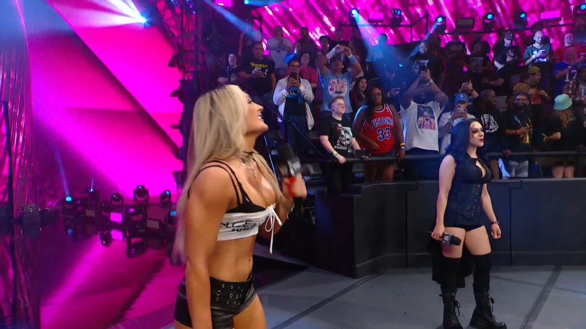 IT'S TIFFY TIME!!! WWE Women's Champion Tiffany Stratton has just crashed the party!! 😱