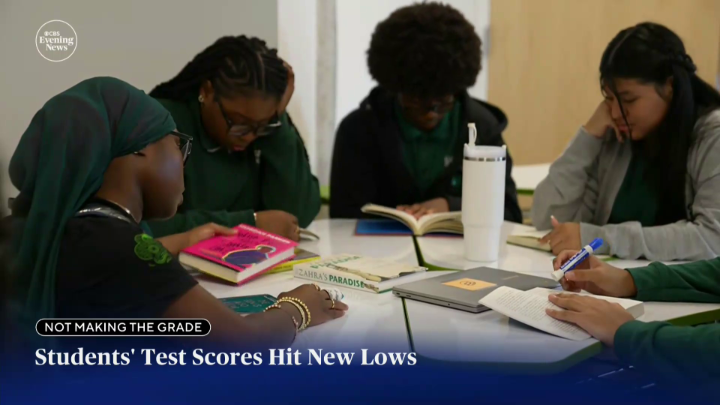 New national test scores show just 35% of 12th graders are proficient in reading and 22% in math, showing record lows. But at one school in New York City, daily reading time has helped students improve across subjects.