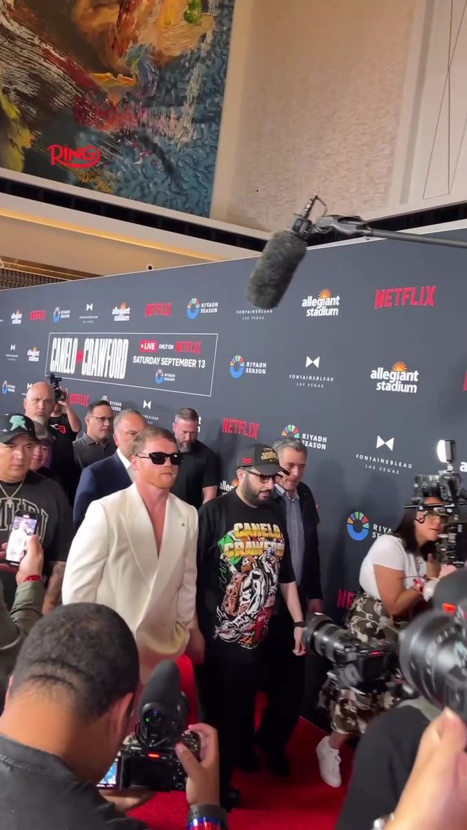 Canelo Alvarez walks the red carpet at the grand arrivals with Turki Alalshikh 🤩 #CaneloCrawford live on Netflix l #RiyadhSeasonCard | موسم الرياض | Riyadh Season | Sept 13th 🥊