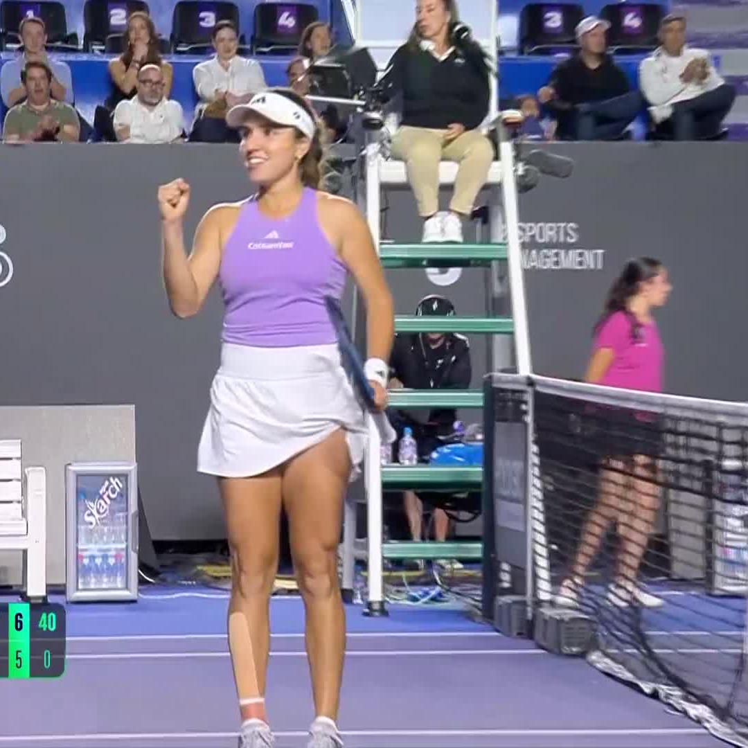 Here to stay 💪 Camila Osorio defeats Rakhimova 7-5, 7-5 to return to round two. #GDLOpenAKRONxSantander