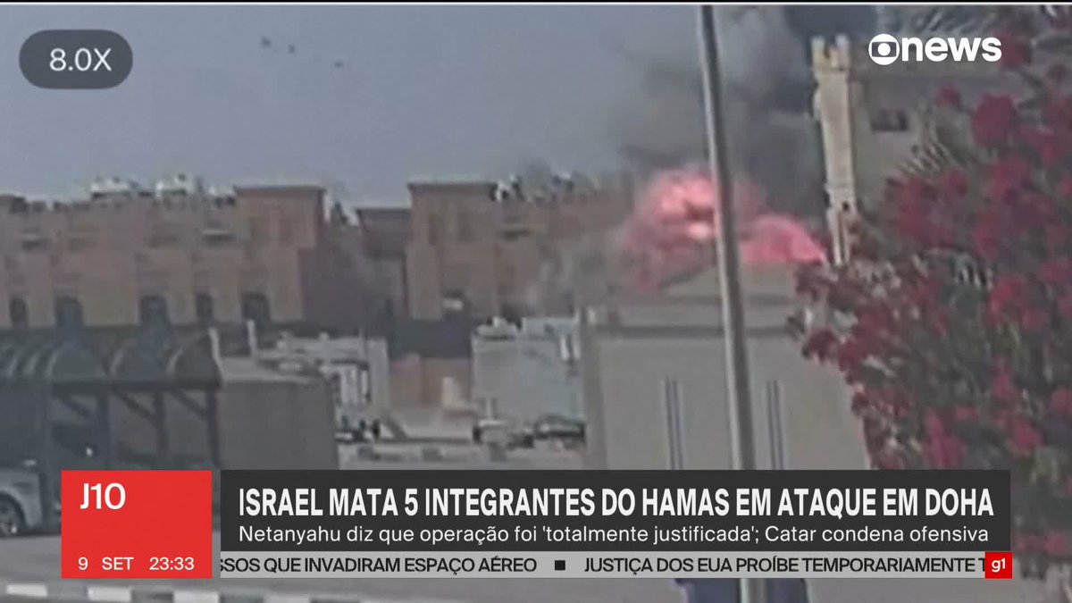 “São duas mensagens do governo de Israel. Aa primeira é que não dá a mínima para a lei internacional, porque isso é uma violação flagrante da soberania do Catar. (...) A segunda é que o governo de Israel não tem o menor interesse em negociações de cessar-fogo ou de paz, porque esse foi um bombardeio contra os negociadores”, diz Demétrio Magnoli sobre o ataque israelense em Doha para atingir integrantes do Hamas. “E esse ataque de Israel representa mais um fracasso nas promessas e na política externa do presidente dos Estados Unidos.” ➡ Assista ao #J10: #GloboNews