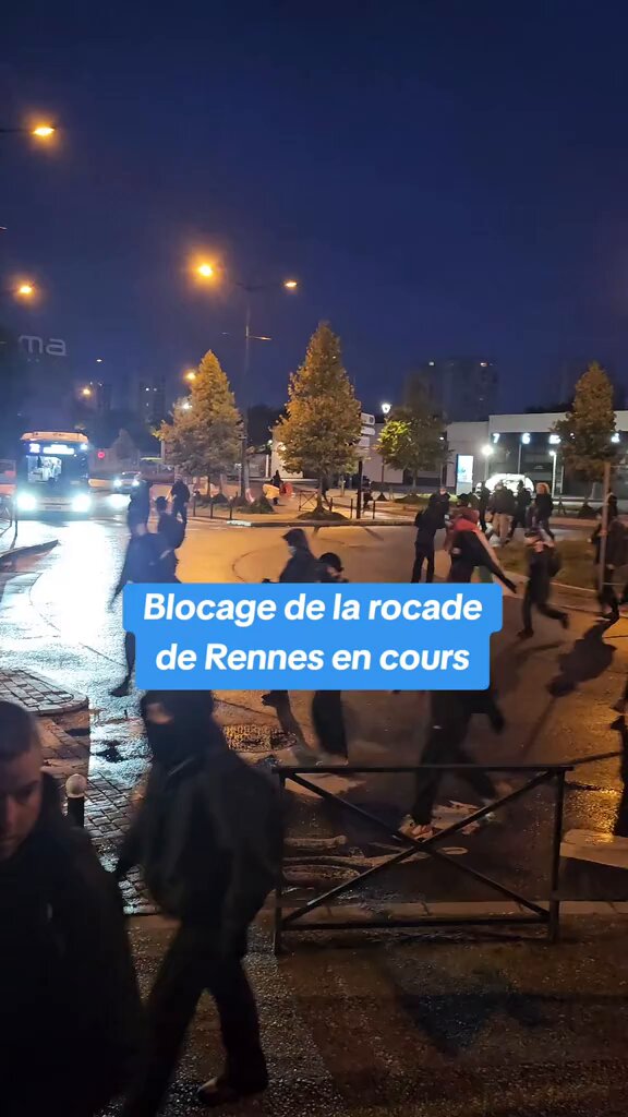🚨 🇫🇷 ALERTE INFO : Le mouvement "Bloquons tout" est lancé ce mercredi 10 septembre. A Rennes, la rocade est en cours de blocage.