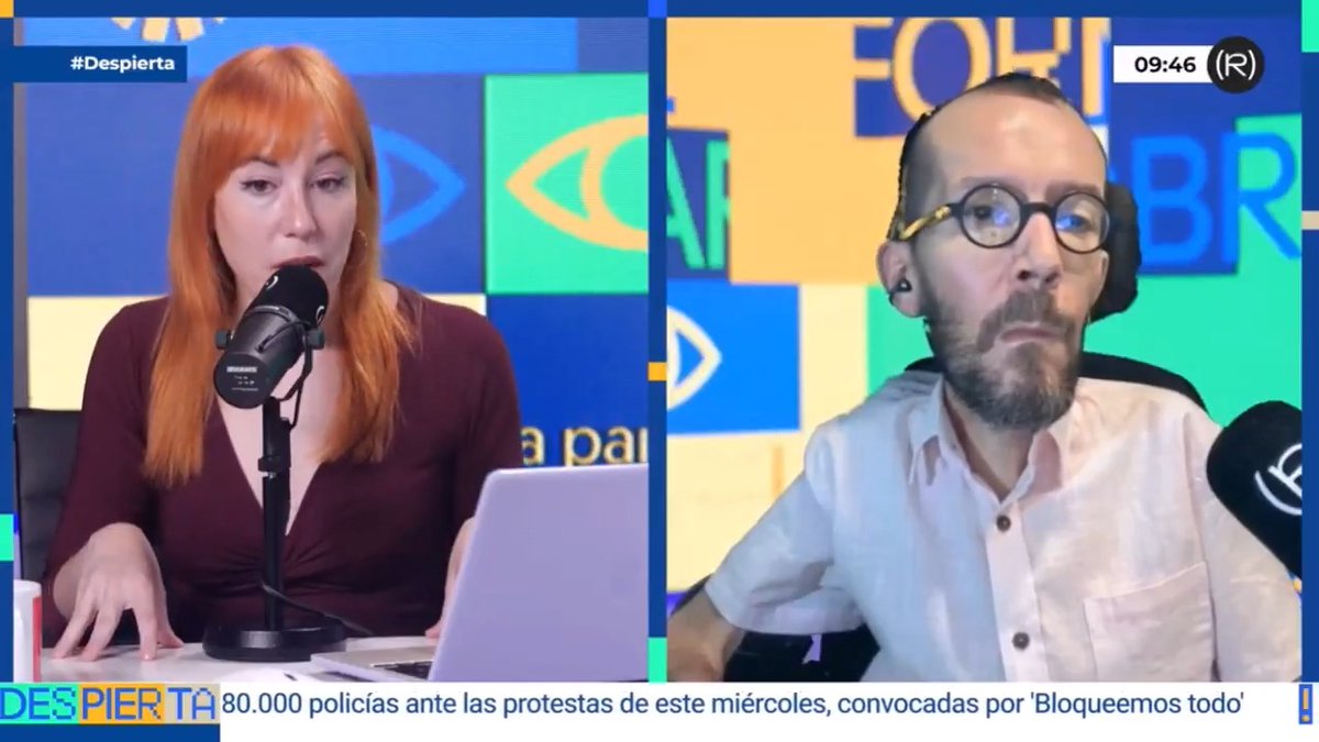 "Hoy en Francia hay una huelga general. Aquí en España, cuando acabamos de ver que la reducción de la jornada no va a salir, lo que hemos tenido es a los lideres de los principales sindicatos haciendo una fiesta de pijamas" Zugasti 👇🏽 📺 DESPIERTA!