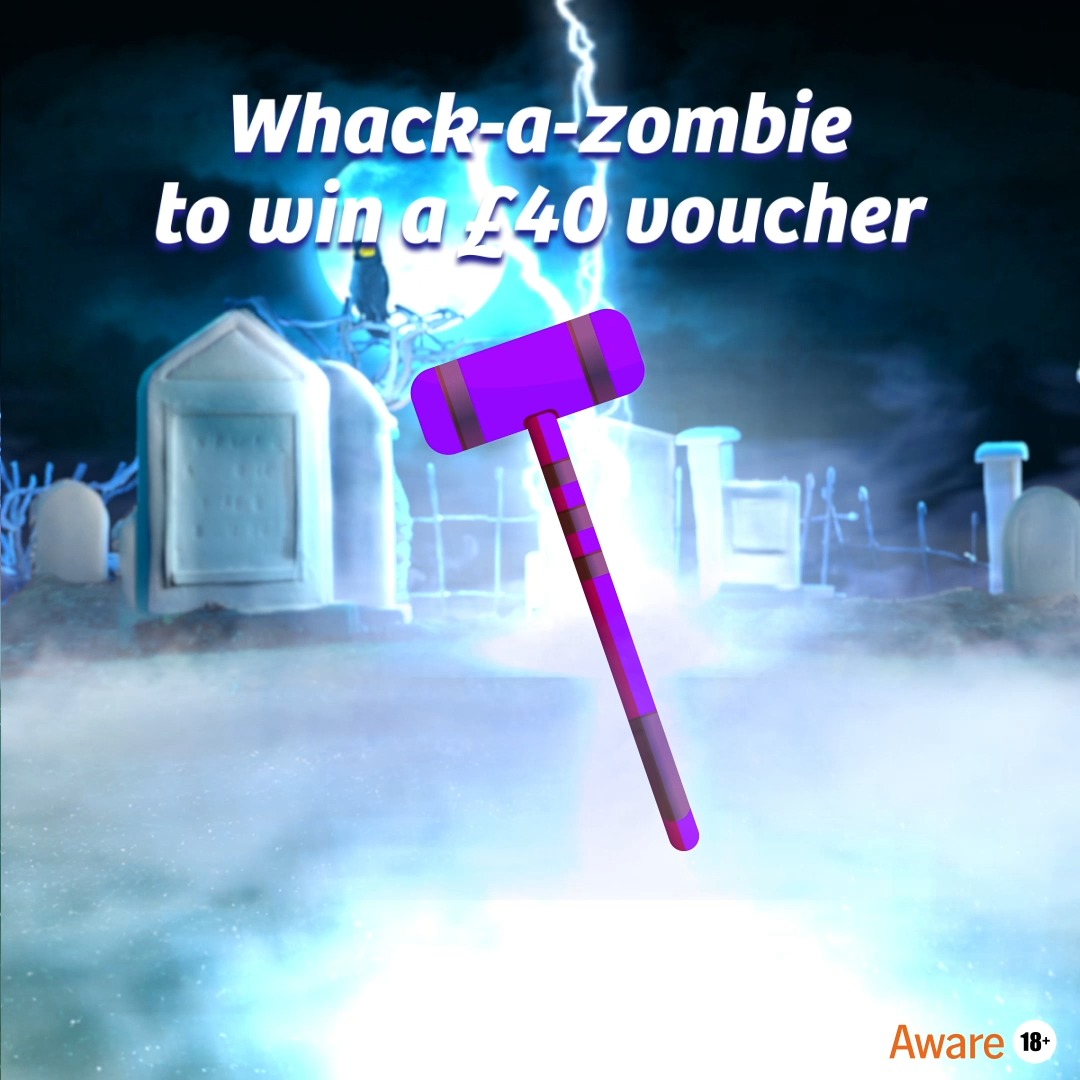 🧟 Our latest TV ad is popping off – just like these zombies!⁣ ⁣ Keep count of how many we whack, and we’ll treat 𝐭𝐡𝐫𝐞𝐞 𝐥𝐮𝐜𝐤𝐲 𝐩𝐥𝐚𝐲𝐞𝐫𝐬 𝐭𝐨 𝐚 £𝟒𝟎 𝐀𝐦𝐚𝐳𝐨𝐧 𝐯𝐨𝐮𝐜𝐡𝐞𝐫. ⁣ ________⁣ ⁣ ⁣ ⁣ Three randomly selected winners will be announced on 17th September to win a £40 Amazon voucher each. ⁣ Winners must message us to redeem. Vouchers are not exchangeable for cash.