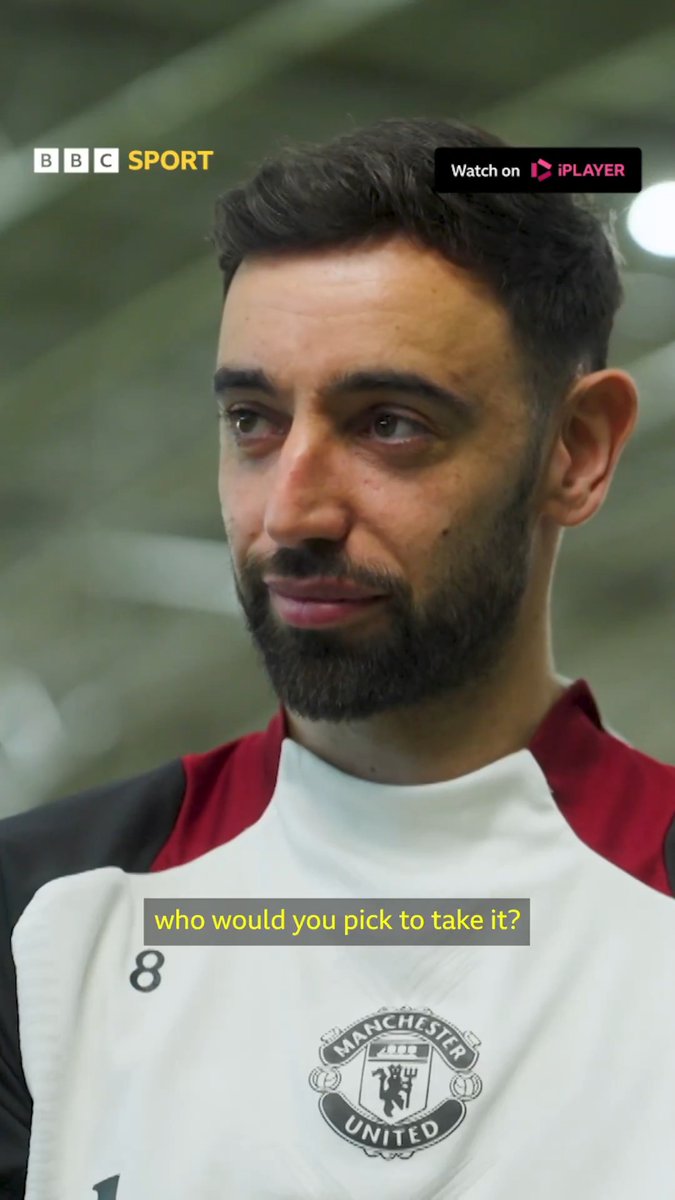 Of all his team-mates past and present, which player would Bruno Fernandes choose to take a Champions League-winning penalty? ⚽👤🤔
