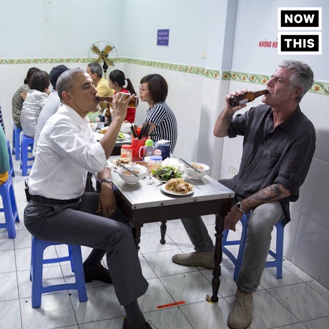 Just posting the time Obama and Bourdain had noodles and beer in Vietnam because it’s awesome