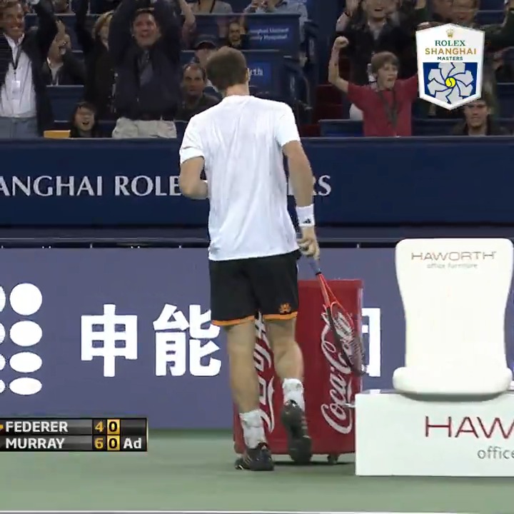 One of the best points in Shanghai...ever! 🤯 It doesn't get better than this between Roger Federer & @andymurray 👀 #RolexShanghaiMasters