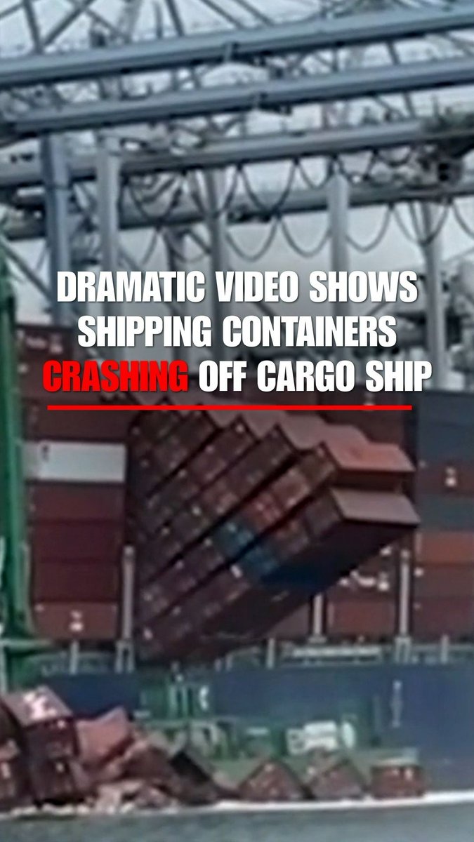 WATCH: Shipping containers collapse with a thunderous boom at a California port, suspending operations at one of America’s biggest trade hubs that moves $300 billion in goods annually.