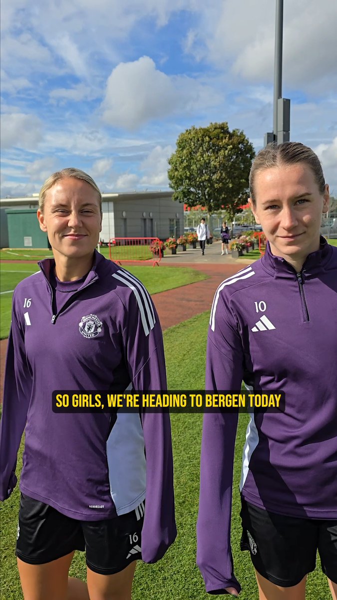 Heading back to Bergen 🔜🇳🇴 Lisa and Teri are looking forward to playing against Brann on Thursday 🤝