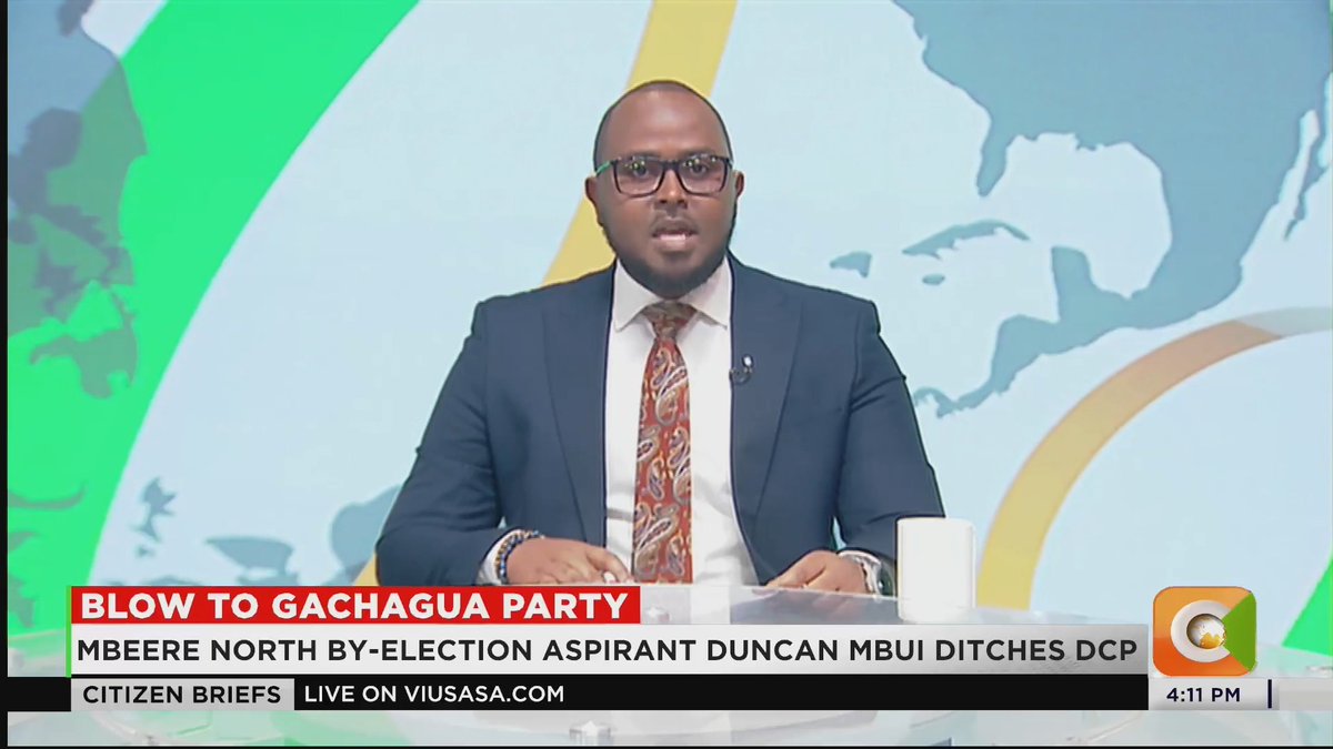 Blow To Gachagua Party: Mbeere North by-election aspirant Duncan Mbui ditches DCP Mbui says he ditched Gachagua’s DCP party because of betrayal Mbui says he will vie for seat on Chama Cha Kazi ticket #CitizenBriefs