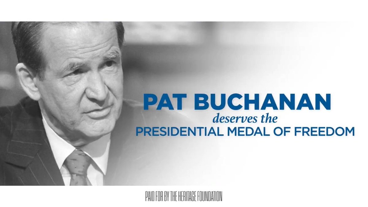 Pat Buchanan was right about America First before anyone else saw it. On trade, immigration, and sovereignty, he sounded the alarm decades ago. He is principled, conservative, and has never wavered. He deserves the Presidential Medal of Freedom. Watch here ⬇️