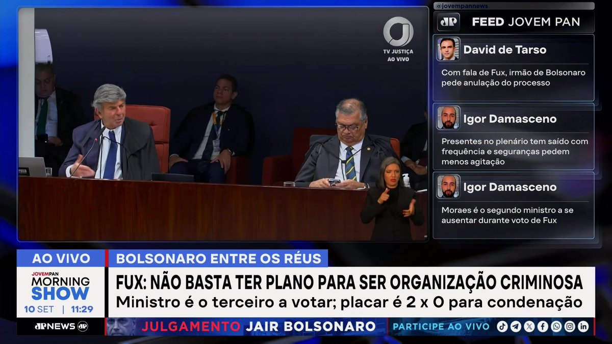 Fux explicou que, para caracterizar o crime de organização criminosa com uso de arma de fogo, não basta apenas o porte da arma. É necessário que a denúncia comprove o efetivo emprego da arma por algum membro do grupo. 📺 Confira ao vivo: #JornalDaManhã