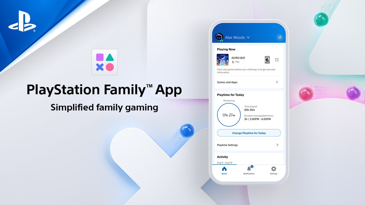 Parenting on PlayStation just got easier 💙 Announcing the PlayStation Family app, available on iOS and Android devices starting today: