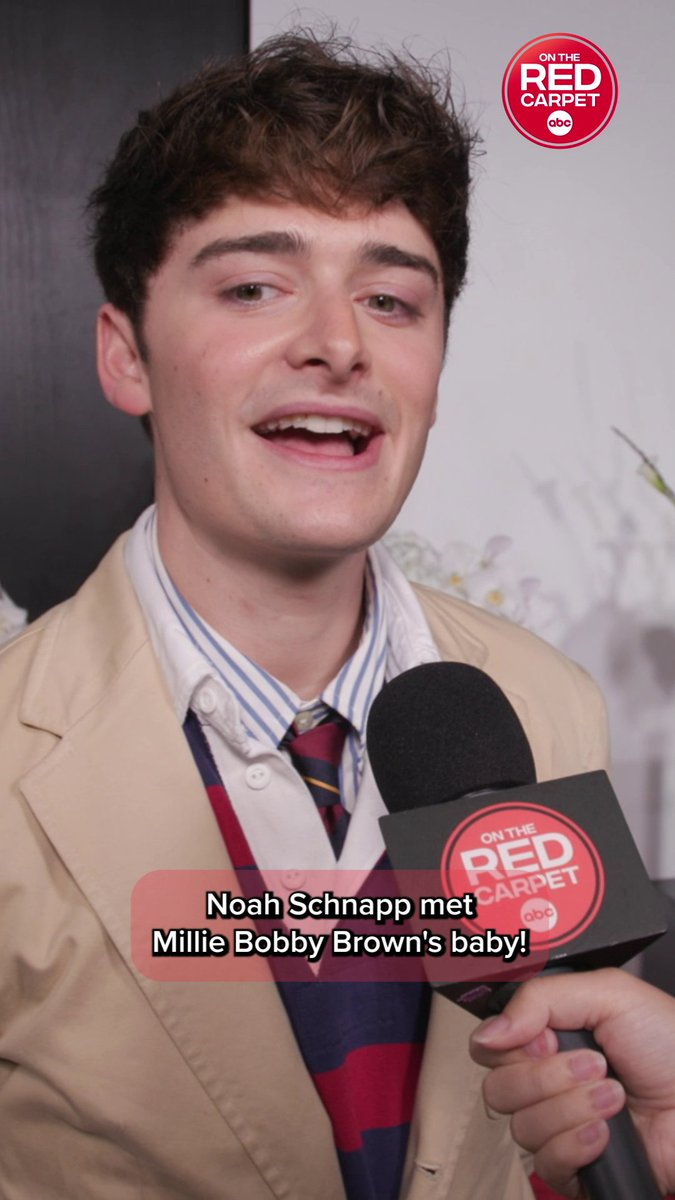 Noah Schnapp reveals he's met "Stranger Things" co-star Millie Bobby Brown's new baby! #StrangerThings #NoahSchnapp #MillieBobbyBrown