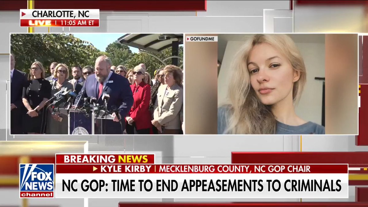 🚨NEW: North Carolina GOP leader on the murder of Iryna Zarutska: "Shame on the civic leadership of Charlotte. You failed to protect the very people you swore to serve. And shame on Mayor Vi Lyles. You failed to offer anything other than platitudes..." "Iryna Zarutska died because of the Democrat policies in Charlotte-Mecklenburg — woke politics that perpetuate cashless bail and refuse to prioritize public safety over appearances."