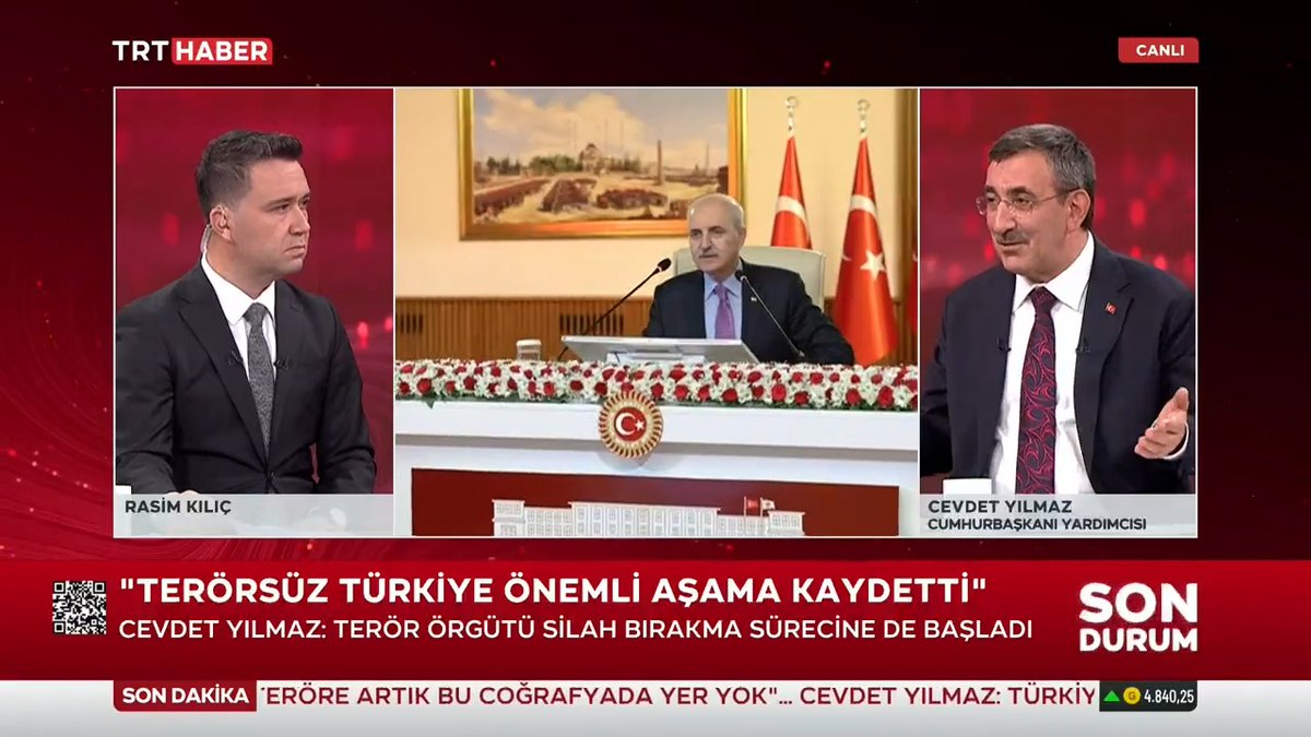 "Terörün artık bu coğrafyada yeri yok." Cumhurbaşkanı Yardımcısı Cevdet Yılmaz: Huzurun ve refahın olduğu bir geleceği hep birlikte inşa etmeliyiz. Hedefimiz Terörsüz Türkiye ve terörsüz bölge.