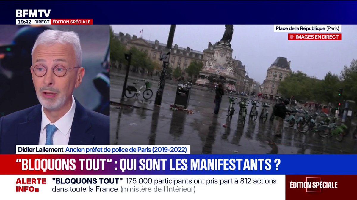 Maintien de l'ordre: "Les policiers ne commencent jamais les violences, ils n'en sont pas à l'origine", affirme Didier Lallement, préfet de police de Paris de 2019 à 2022