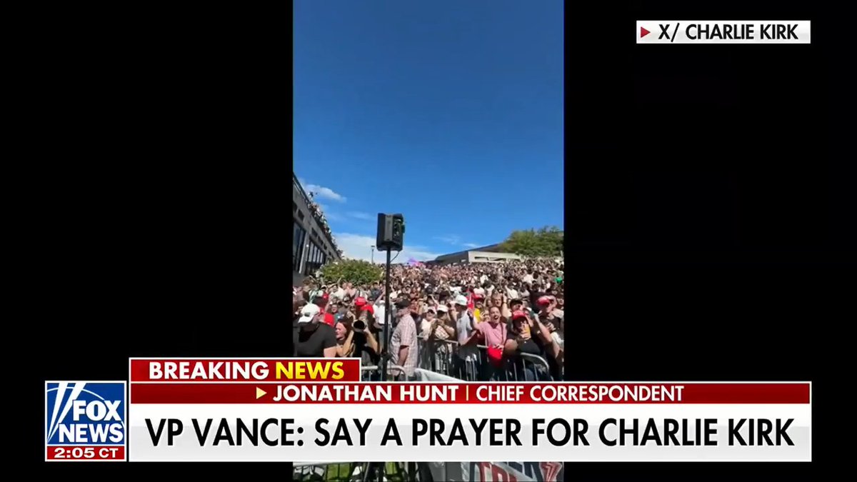 JUST IN: Video shows Charlie Kirk at Utah college event moments before he was shot