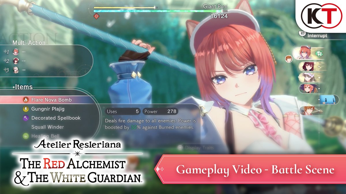 In #AtelierResRW, utilize interrupts that consume TP to insert turns for backline members & leverage multi-actions to gain the upper hand in battle! When the Unite Gauge fills up, you can unleash a special move called the Unite Burst to deal massive damage to enemies! #KTfamily