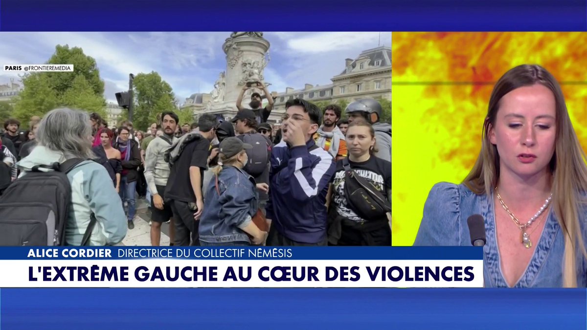 Alice Cordier : «On était 10, sans service de sécurité, venues manifester pacifiquement. Dans le système de la gauche extrême, pour eux, à partir du moment où vous êtes de droite, cela justifie toutes les violences possibles et inimaginables.»