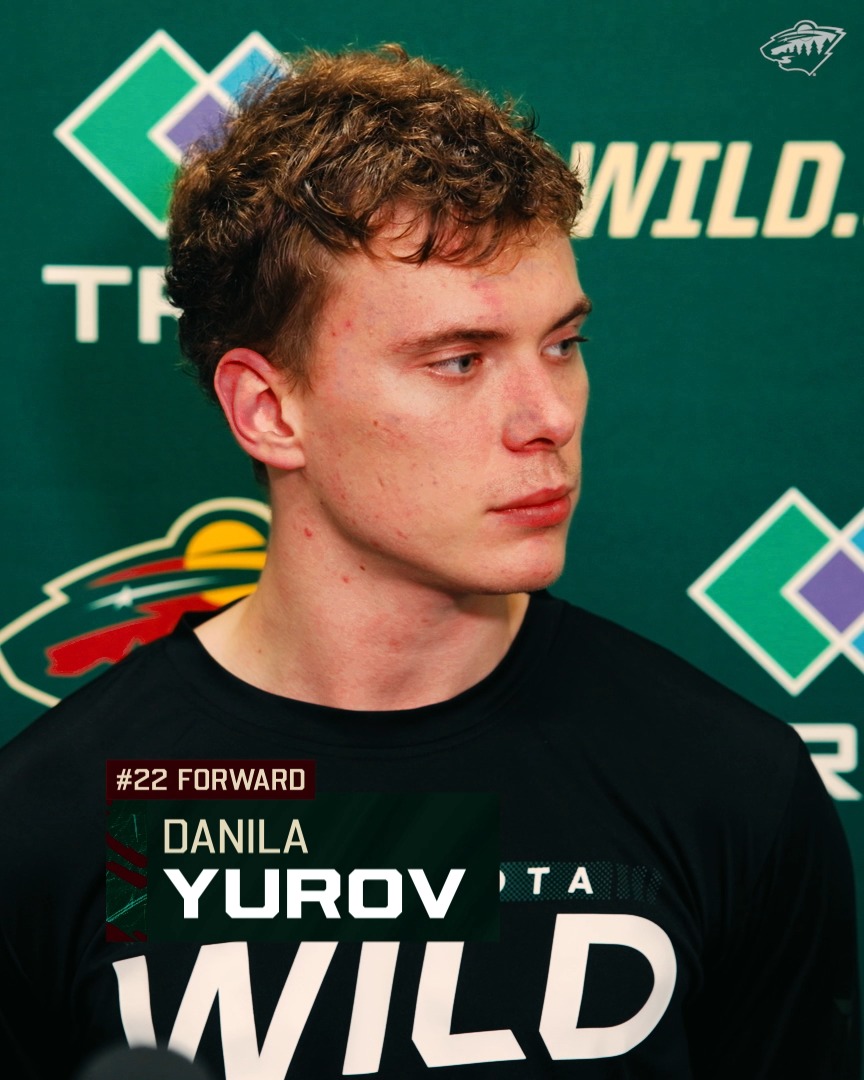 "I like playing center because I can help more in defense and I get more puck time" 🗣️ Danila Yurov on his switch to center while being willing to move to wing if needed #mnwild