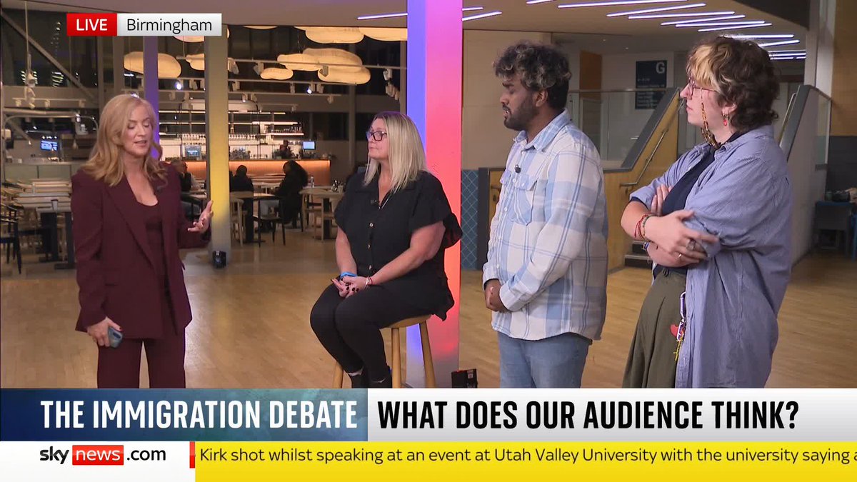 'The govt. and every other party seems to be more concerned about flags flying and what they can do to reduce the numbers. Nobody seems to care about the safety of the people who are already here, who are being targeted' Mia tells Sarah-Jane Mee 📱 #SkyImmigrationDebate