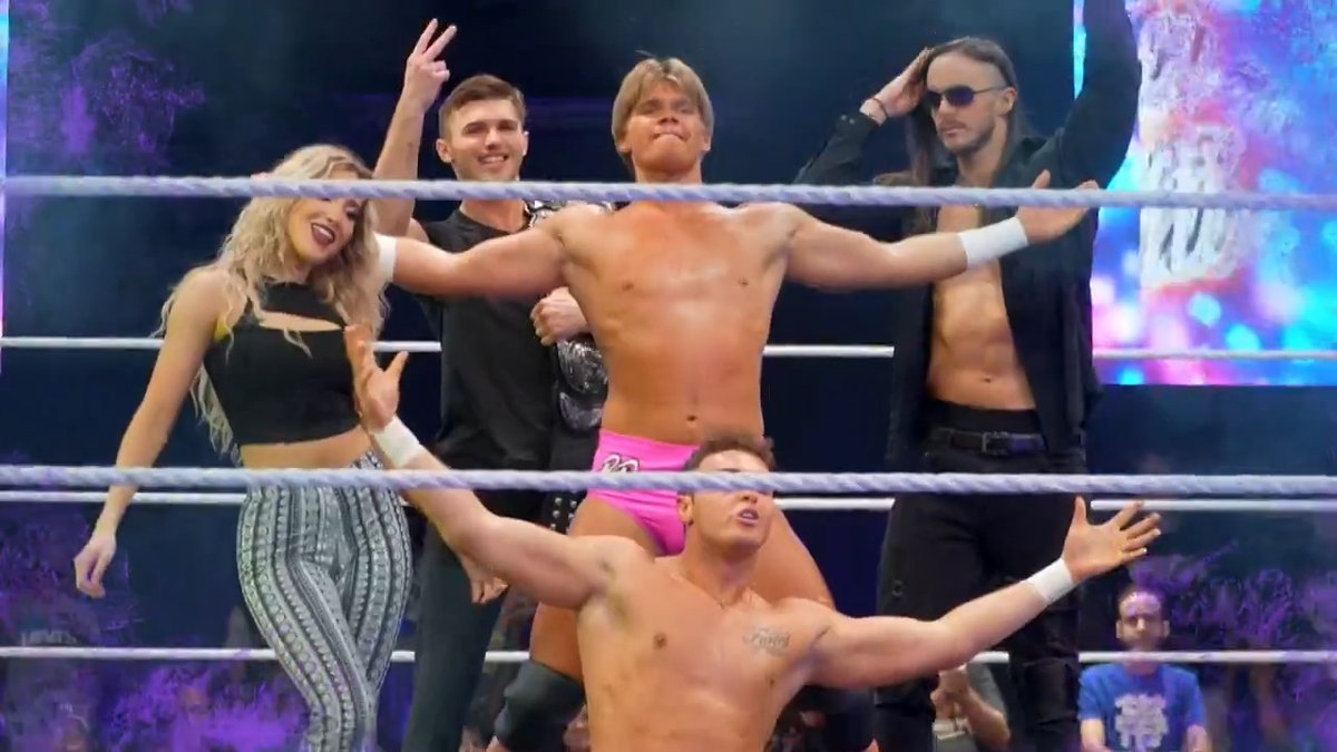 It's Title Night on #WWEEvolve! Will Jackson Drake and The Vanity Project still be running things after tonight's Triple Threat Match for the WWE Evolve Championship? 🤔 ⏰ 8ET/5PT Tubi ▶️