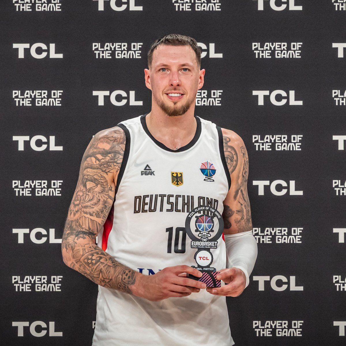 Daniel Theis (15 PTS, 9 REB, 1 BLK) dominates the paint for undefeated Germany 🇩🇪 as they clinch their #EuroBasket Semi-Finals spot!