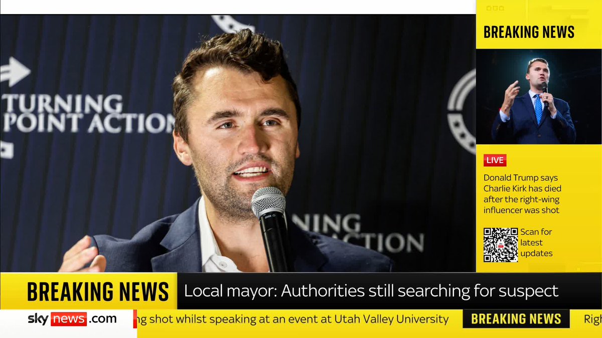 No place for this 'despicable violence', former US President Barack Obama has said in a statement following the fatal shooting of right-wing influencer and Trump ally Charlie Kirk. The White House flag has also been lowered to half-staff. 📺 Sky 501