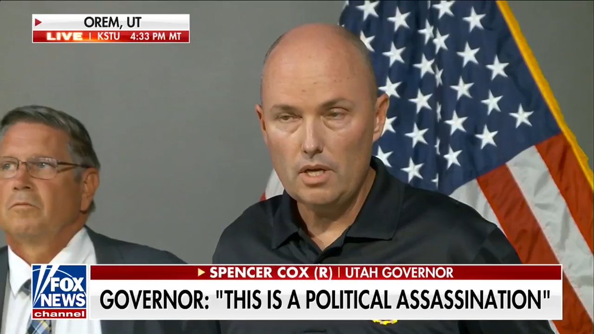 BREAKING: Utah governor on the assassination of Charlie Kirk: "I just want to remind people that we still have the death penalty here in the state of Utah."