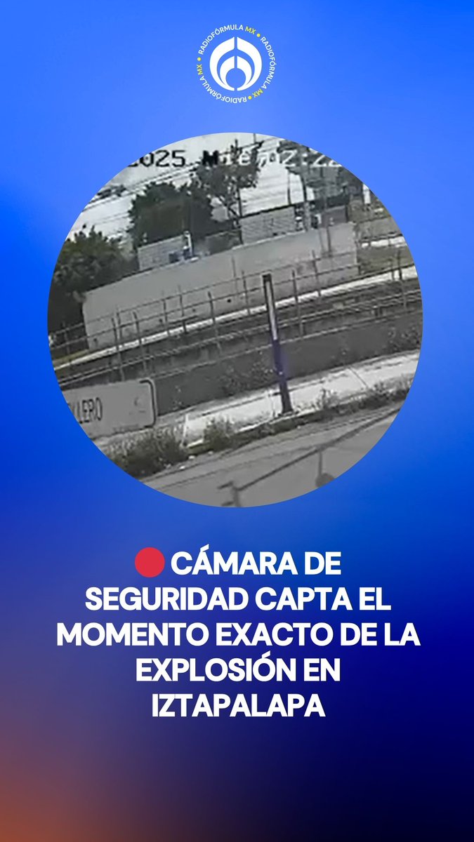 🚨 ¡Impactante! 📹 Una cámara de seguridad captó el momento exacto de la explosión en el Puente de la Concordia, Iztapalapa, cerca del Metro Santa Martha.