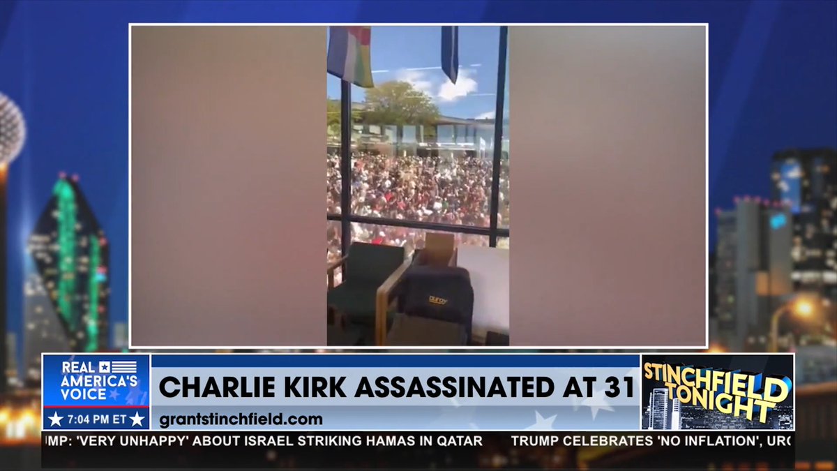 FOOTAGE OF POSSIBLE SHOOTER ON THE ROOF “I actually believe this may go far deeper than just some deranged leftist lunatic. It appears to me….that there was a shooter on the roof…” - Grant Stinchfield reports on possible shooter responsible for Charlie Kirk’s assassination.