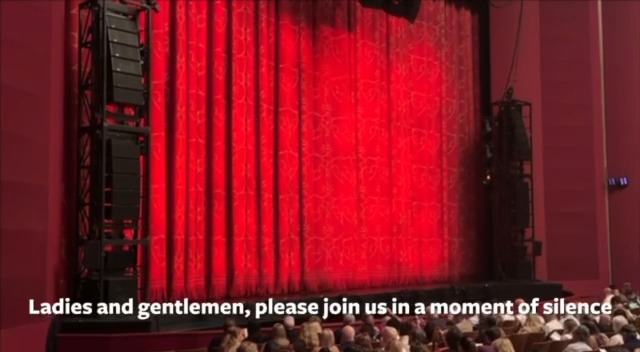Tonight, the Kennedy Center held a moment of silence to honor Charlie Kirk following his assassination today. May he rest in peace.