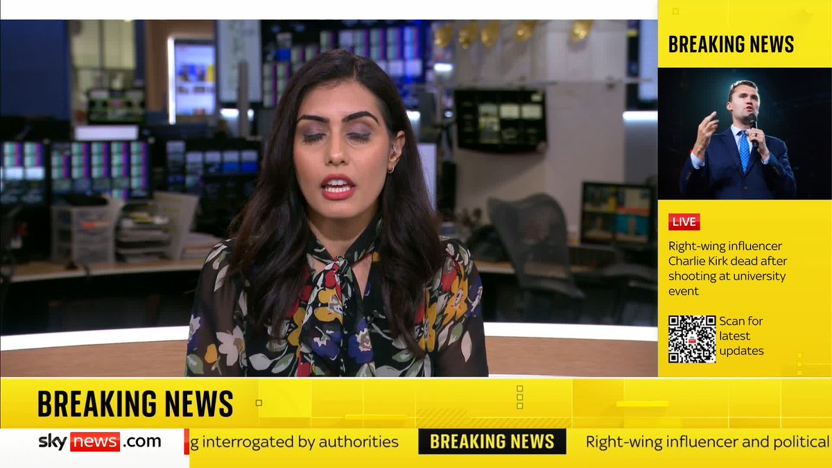 BREAKING: A person arrested over the fatal shooting of Charlie Kirk has been released from custody. FBI director Kash Patel said the individual had been freed after "interrogation by law enforcement" 📺 Sky 501, Virgin 602