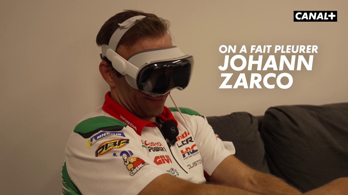On a fait pleurer Johann 🥹 Johann Zarco a pu revivre son incroyable victoire au Mans grâce à un documentaire 100% immersif, produit par les équipes de CANAL+ exclusivement à destination de l’Apple Vision Pro, une première mondiale !