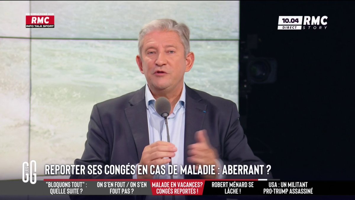 💊 Il est désormais possible de reporter ses congés en cas d'arrêt maladie : est-ce aberrant ? 🗣️💬 Emmanuel de Villiers : "C'est parfaitement scandaleux. On croirait que c'est un gag ! Comment voulez-vous qu'on s'en sorte ? On devrait virer les gens de la Cour de cassation." #GGRMC