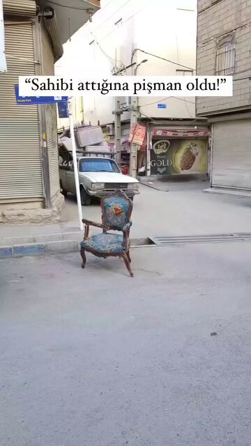 Sahibi attığına pişman oldu.
