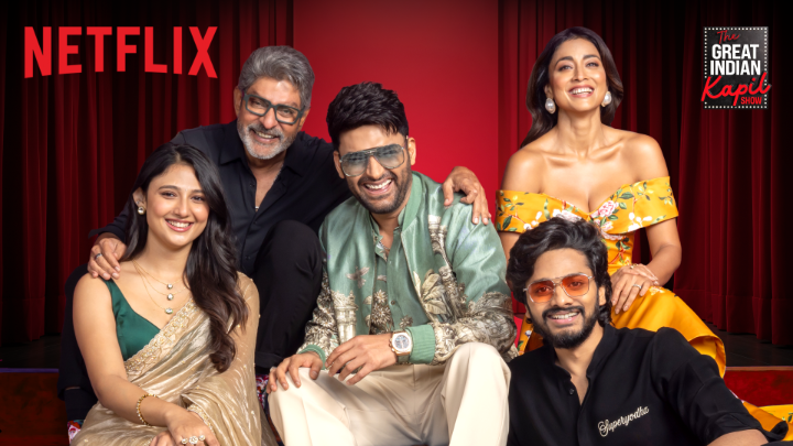 The Mirai parivaar meets Kapil’s parivaar this funnywaar 🫶 Watch Teja Sajja, Ritika Nayak, Shriya Saran and Jagapathi Babu on the new episode of The Great Indian Kapil Show, this Saturday, only on Netflix.