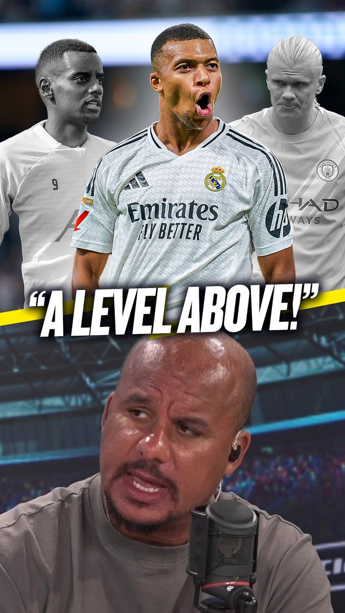 ❌ Erling Haaland ❌ Alexander Isak ✅ Kylian Mbappe Gabby Agbonlahor explains why he ranks #RMFC's Mbappe ahead of #LFC's Isak and #MCFC's Haaland! 👀