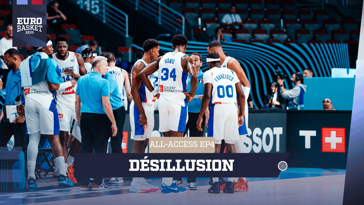 "𝐎𝐧 𝐚 𝐥𝐞 𝐝𝐫𝐨𝐢𝐭 𝐝'𝐞̂𝐭𝐫𝐞 𝐝𝐞́𝐜̧𝐮𝐬" 😔 Le silence dans le vestiaire après l'élimination en 1/8e de finale de l'FIBA EuroBasket par la Géorgie. Le 4e et dernier épisode est disponible 👉 #TeamFranceBasket | #PassionnémentBleu | #EuroBasket