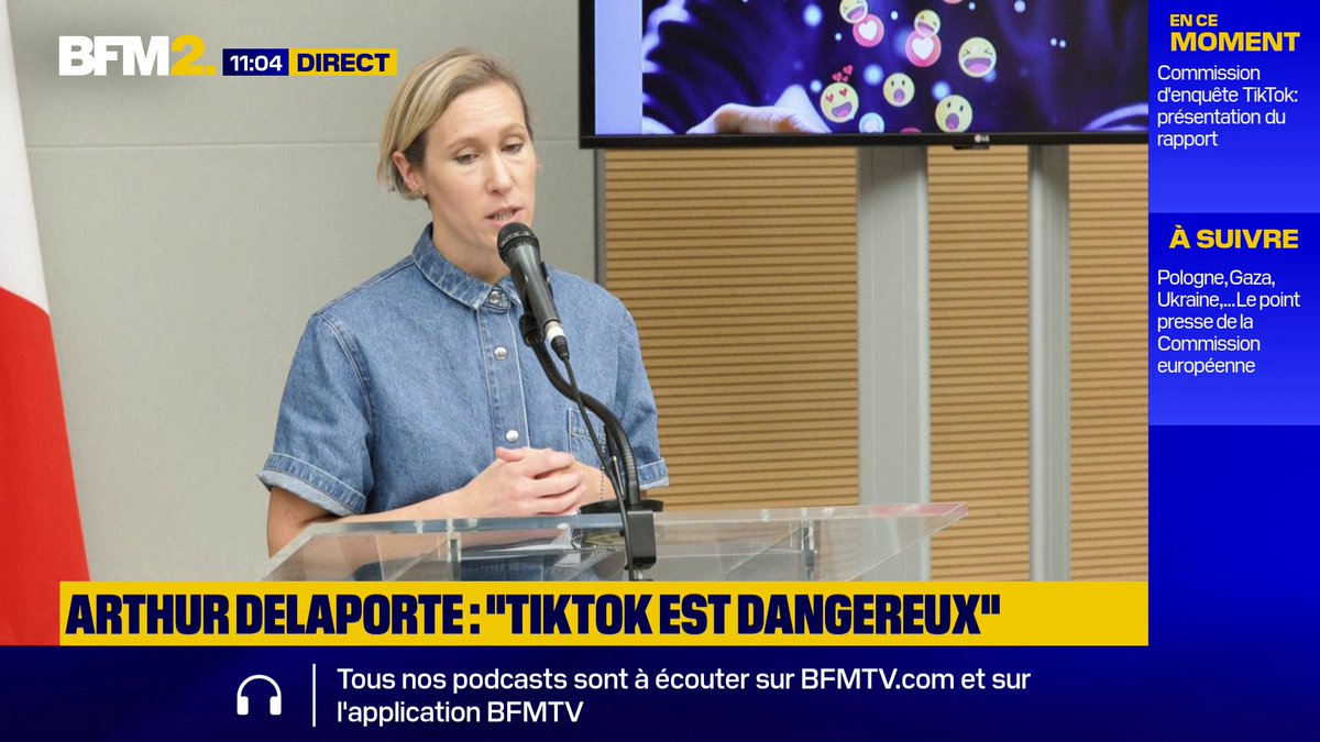 "Couvre-feu numérique" : "L'idée c'est d'imposer aux plateformes l'extinction de leur outil dès 22h", précise Laure Miller, rapporteure de la commission d'enquête #BFM2