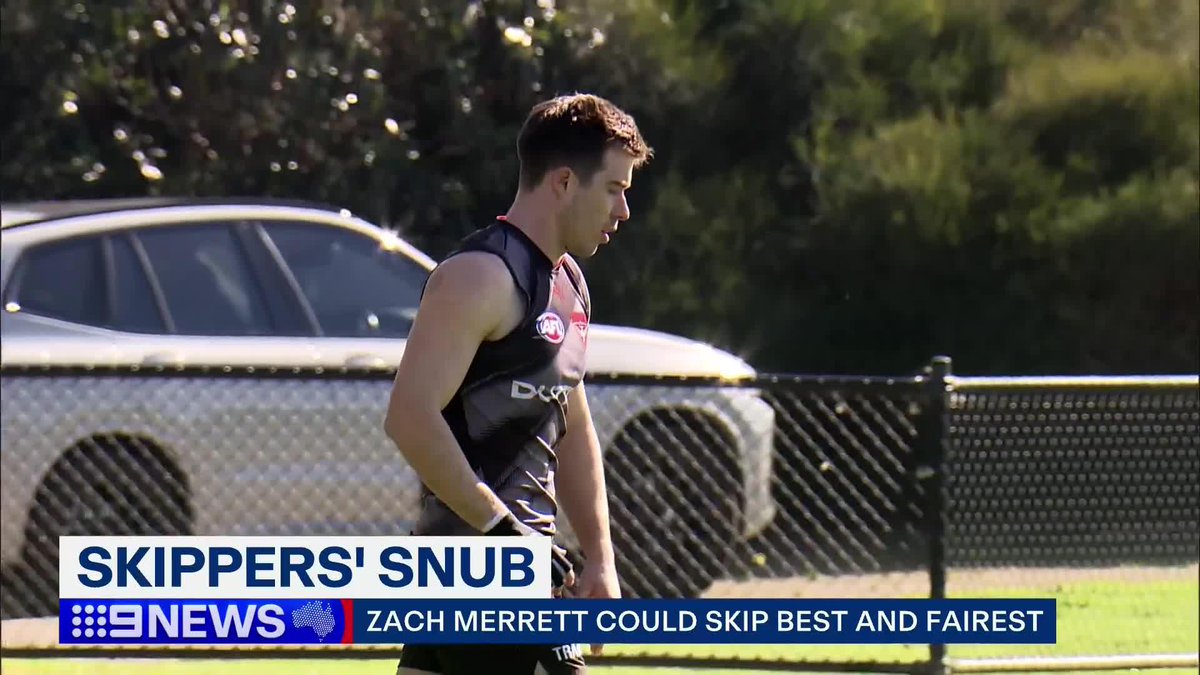 As it stands, people around Zach Merrett believe he is unlikely to attend Essendon's B&amp;F, as the skipper explores his options to leave. Tom Morris has the details 👇 #9WWOS #AFL